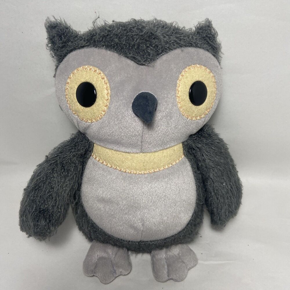 Kohl's Cares Plush Owl Aesops Fables 9" Gray Stuffed Animal Toy Big Eyes Lovey
